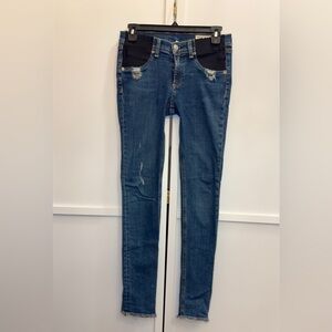 Rag & Bone Blue Distressed Skinny Jeans